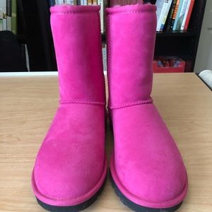 Ugg Australia Hot Pink Short Boots w/ black soles